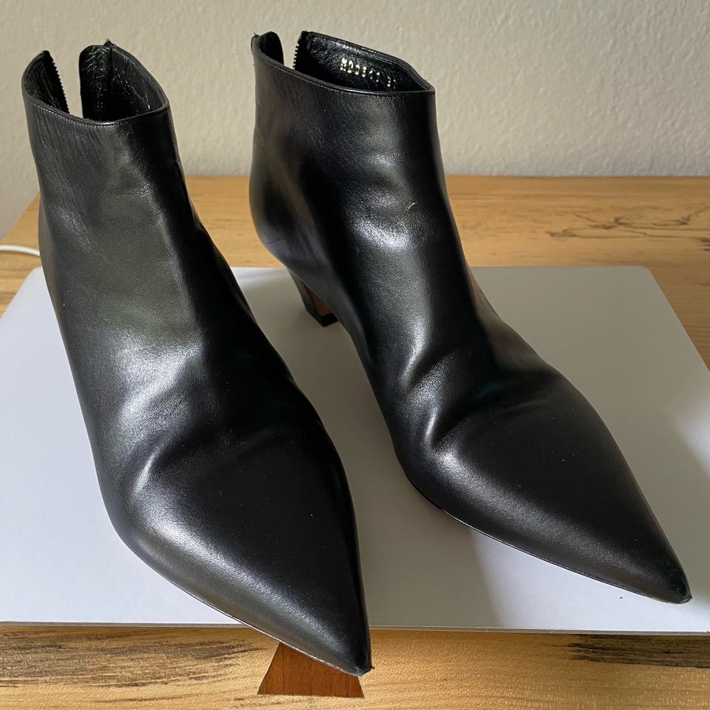 Dior Sleek Black Leather Booties